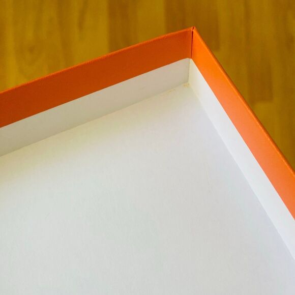 Hermes Gift Box - orange small shoe gift box {EMPTY BOX} (11.25" x 6.5" x 4") - Picture 9 of 9